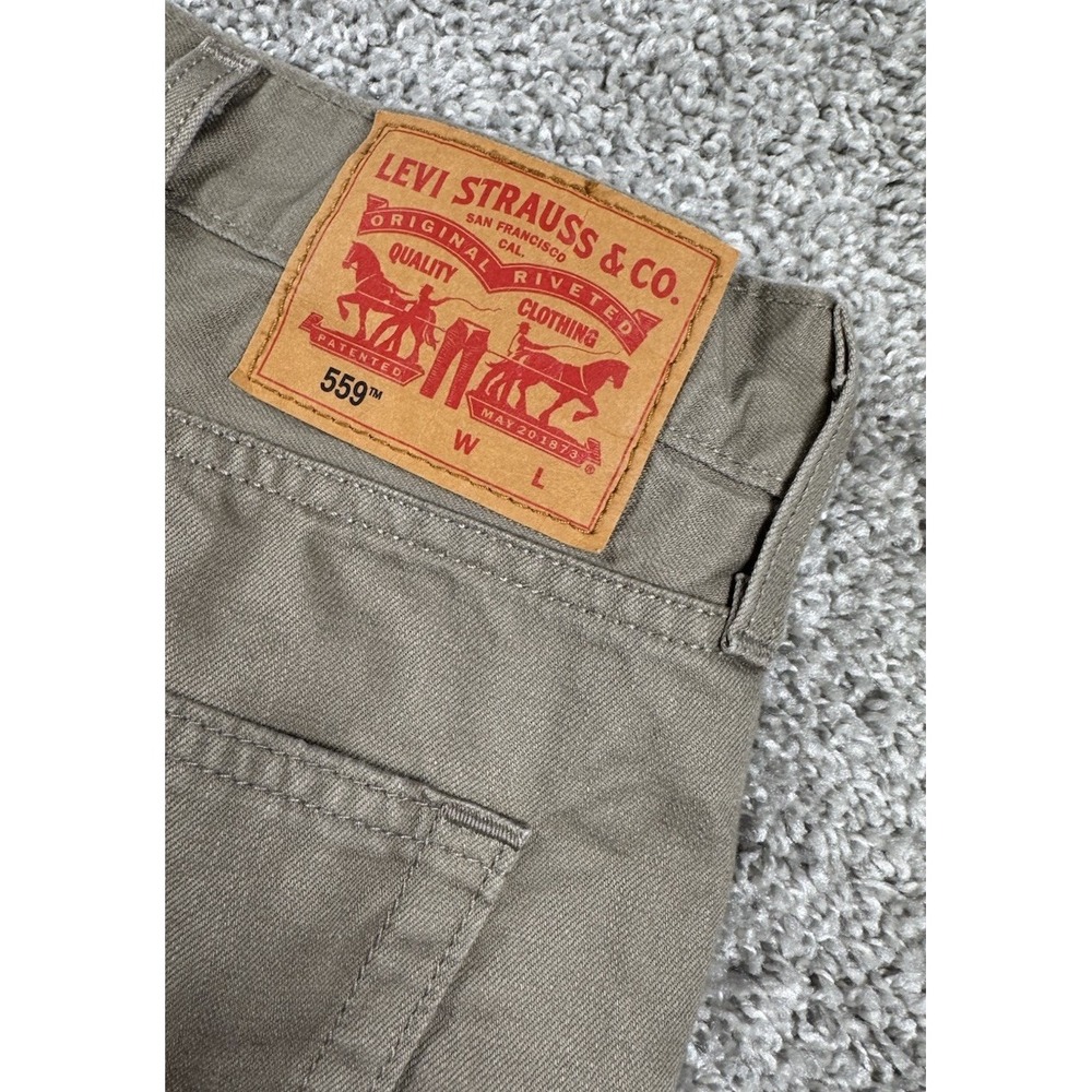 Levis‎ 559 Relaxed Straight Fit Mens Beige Jeans Casual 48x32 (Measures 46x31)